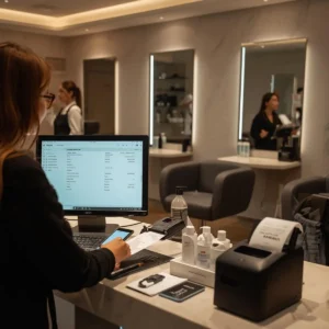 Pos system for beauty parlor salon