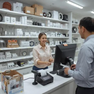 POS system for electrical store