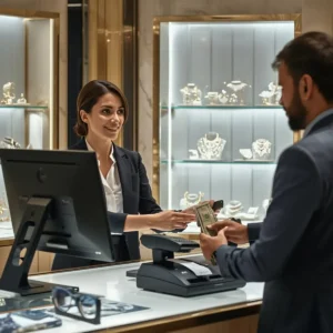 POS system for jewelry gemstone